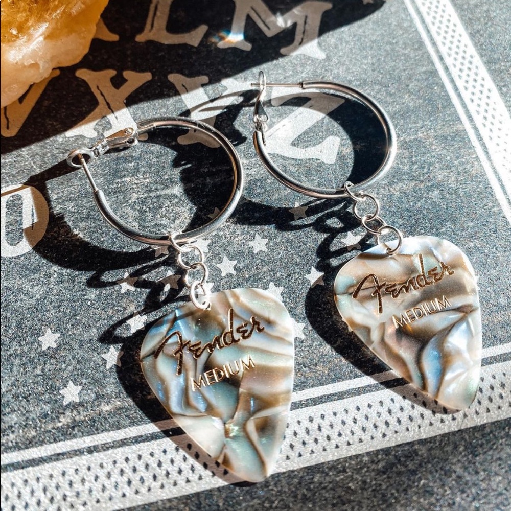 Handmade Guitar Pick Earrings